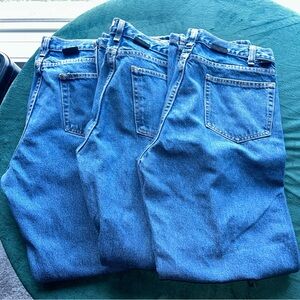 Lot of 3 Aramark Classic Blue Denim Jeans 34 x 32